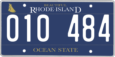 RI license plate 010484