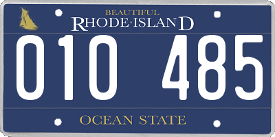 RI license plate 010485