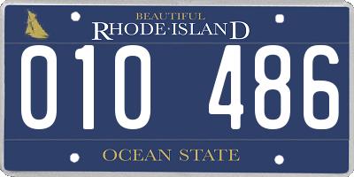 RI license plate 010486