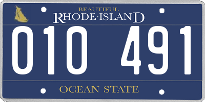 RI license plate 010491