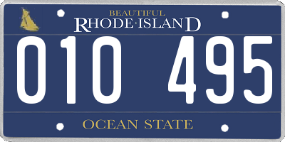 RI license plate 010495