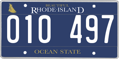 RI license plate 010497