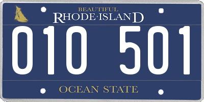 RI license plate 010501