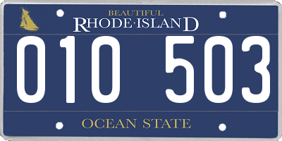 RI license plate 010503