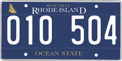 RI license plate 010504