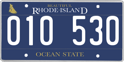 RI license plate 010530