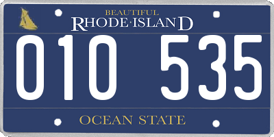 RI license plate 010535