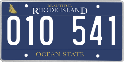 RI license plate 010541