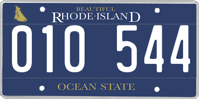 RI license plate 010544