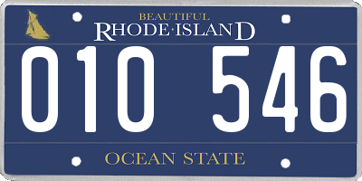 RI license plate 010546