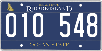 RI license plate 010548