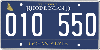 RI license plate 010550