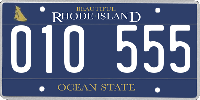 RI license plate 010555