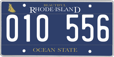 RI license plate 010556