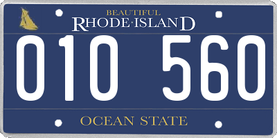 RI license plate 010560