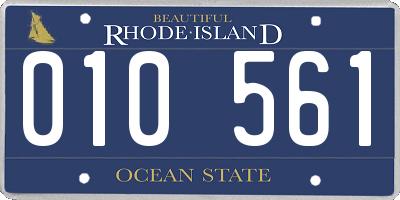 RI license plate 010561