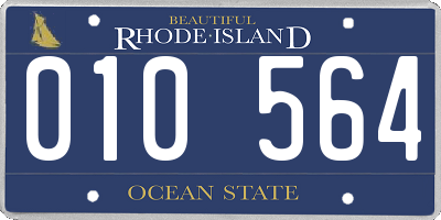 RI license plate 010564