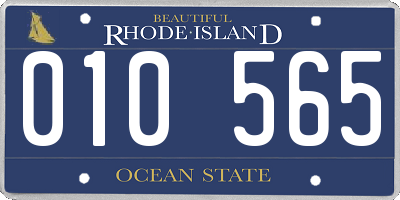 RI license plate 010565