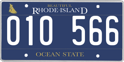 RI license plate 010566