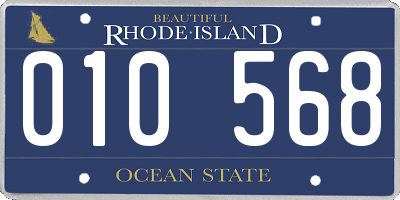 RI license plate 010568