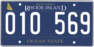 RI license plate 010569