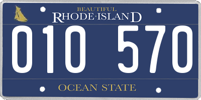 RI license plate 010570