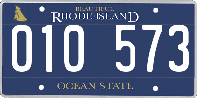 RI license plate 010573