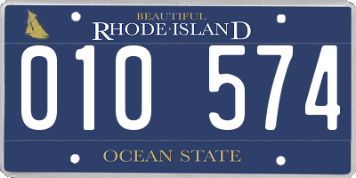 RI license plate 010574