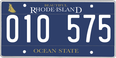 RI license plate 010575