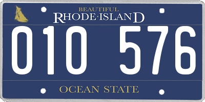 RI license plate 010576