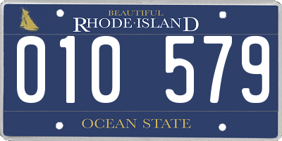 RI license plate 010579