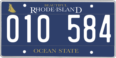 RI license plate 010584