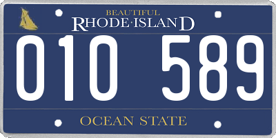 RI license plate 010589