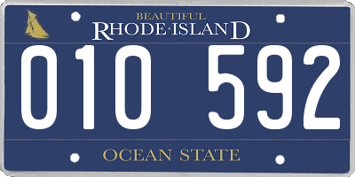 RI license plate 010592