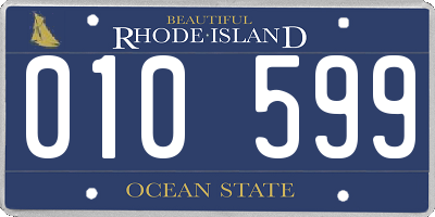 RI license plate 010599