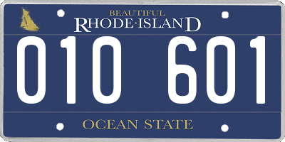 RI license plate 010601