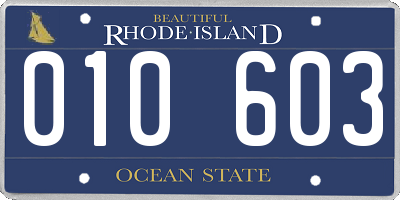 RI license plate 010603