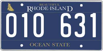 RI license plate 010631