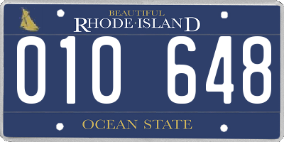 RI license plate 010648