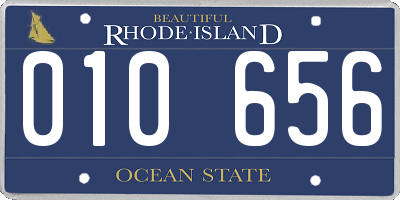 RI license plate 010656