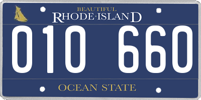 RI license plate 010660