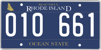 RI license plate 010661