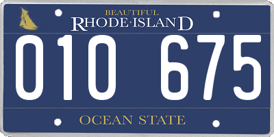 RI license plate 010675