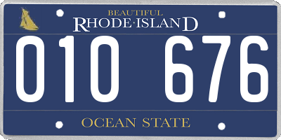 RI license plate 010676