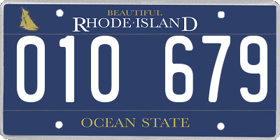 RI license plate 010679