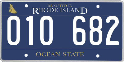 RI license plate 010682