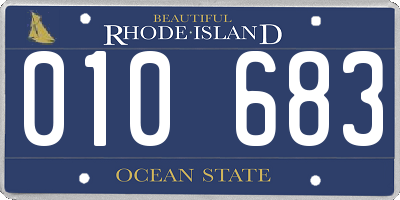 RI license plate 010683