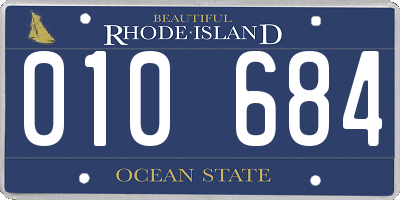 RI license plate 010684