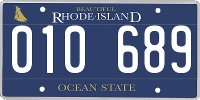 RI license plate 010689