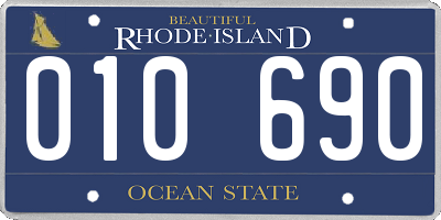 RI license plate 010690